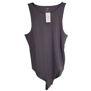 Alfani Intimates Womens Gray Sleeveless Thong Bodysuit Size XL